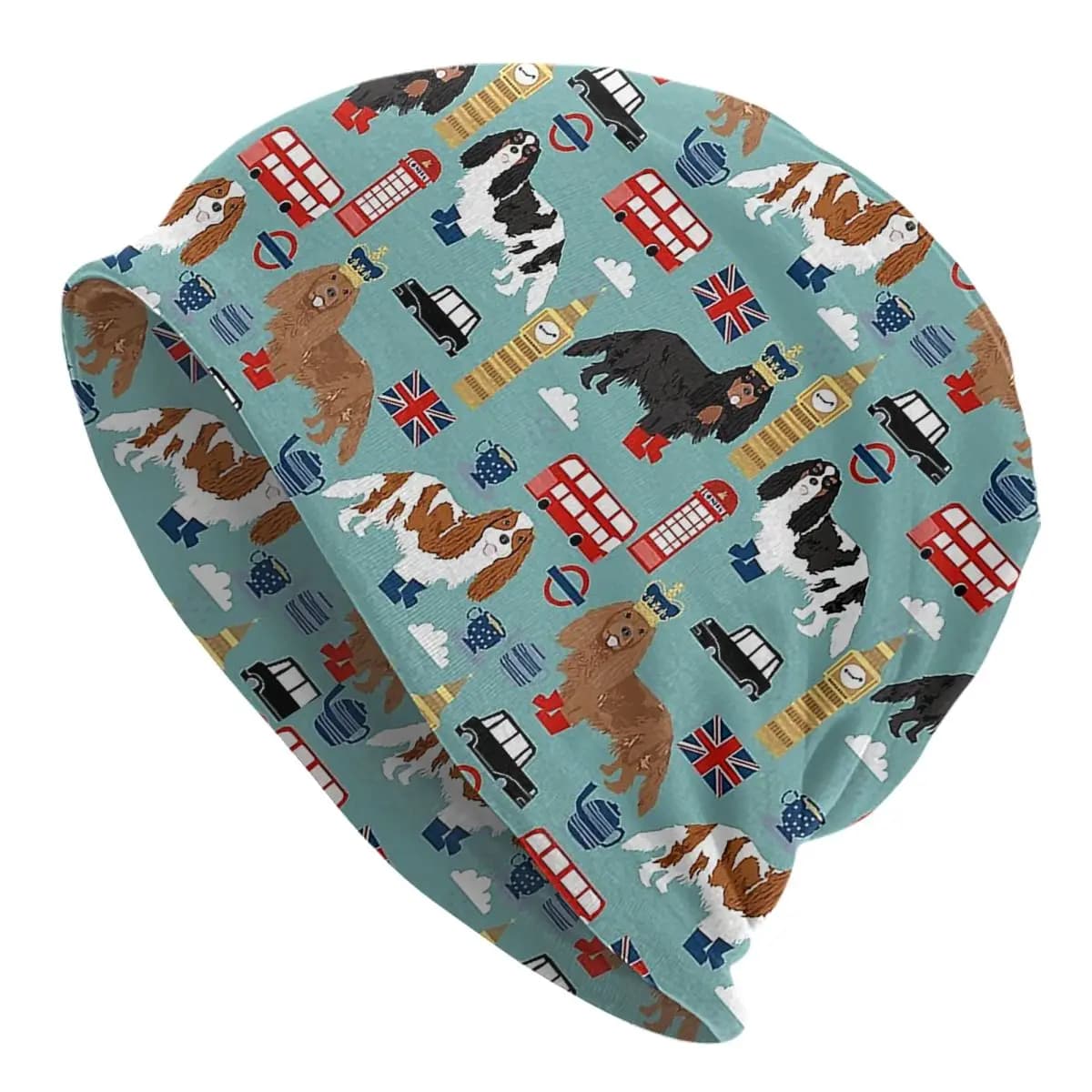 Cavalier King Charles Spaniel In London Bonnet Hats Cool Outdoor Skullies Beanies Hat Unisex Warm Thermal Elastic Caps