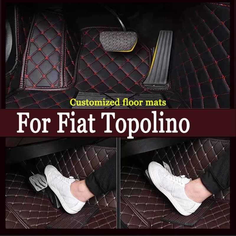 Tappetini auto per Fiat Topolino 500 2012 2011 Interni auto Accessori Styling Tappetini personalizzati Prodotti Parti di ricambio