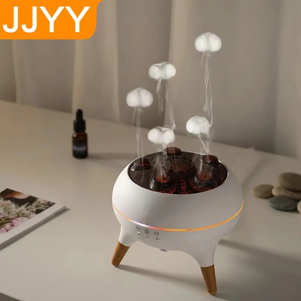 Umidificatore Aromaterapico a Ultrasuoni 28dB, Diffusore di Nebbia Fredda con 7 Luci LED Colorate e Spegnimento Automatico per Arredamento Casa