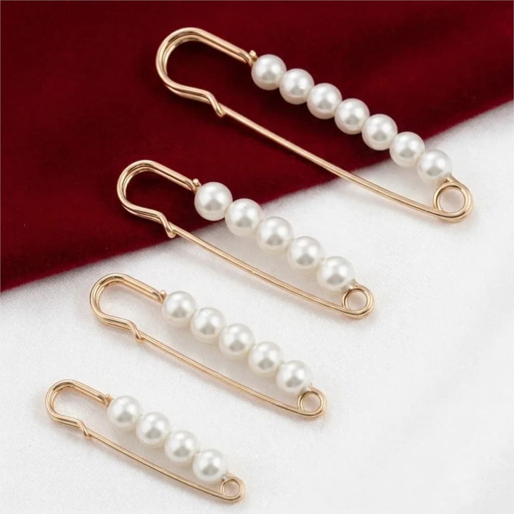 10 Pezzi Grandi Spille Decorative di Sicurezza con Perle Finte per Donna, Clip per Abbigliamento Fai-da-Te, Vestiti, Pantaloni, Gonne, Creazione di Gioielli