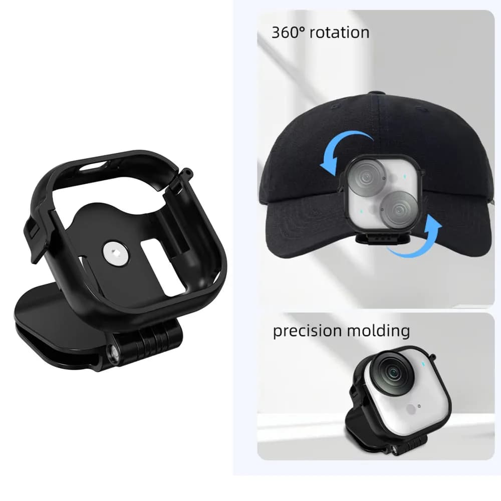 Insta360 GO Ultra Hat Clip, First Person Vision Support, Action Camera Accessories, Black