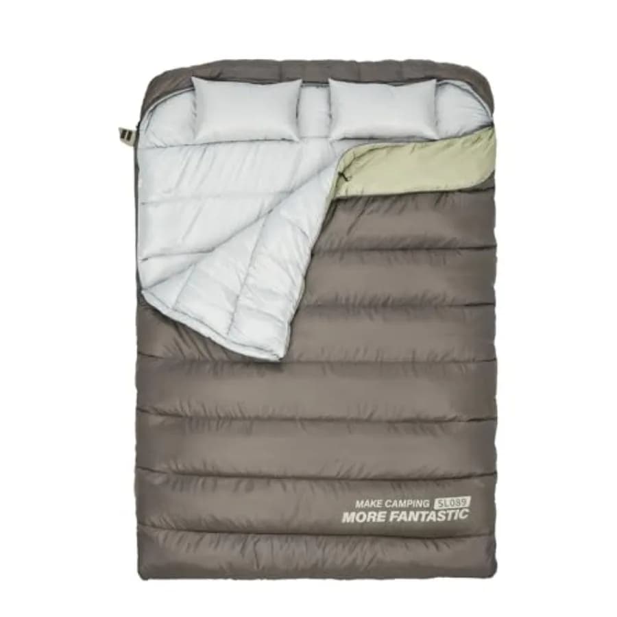 Double Toe Bag for Adults, Queen Size Pele Bag for Two Persons, for Camping, Hiking and Cold Time, Suitable for All Seasons