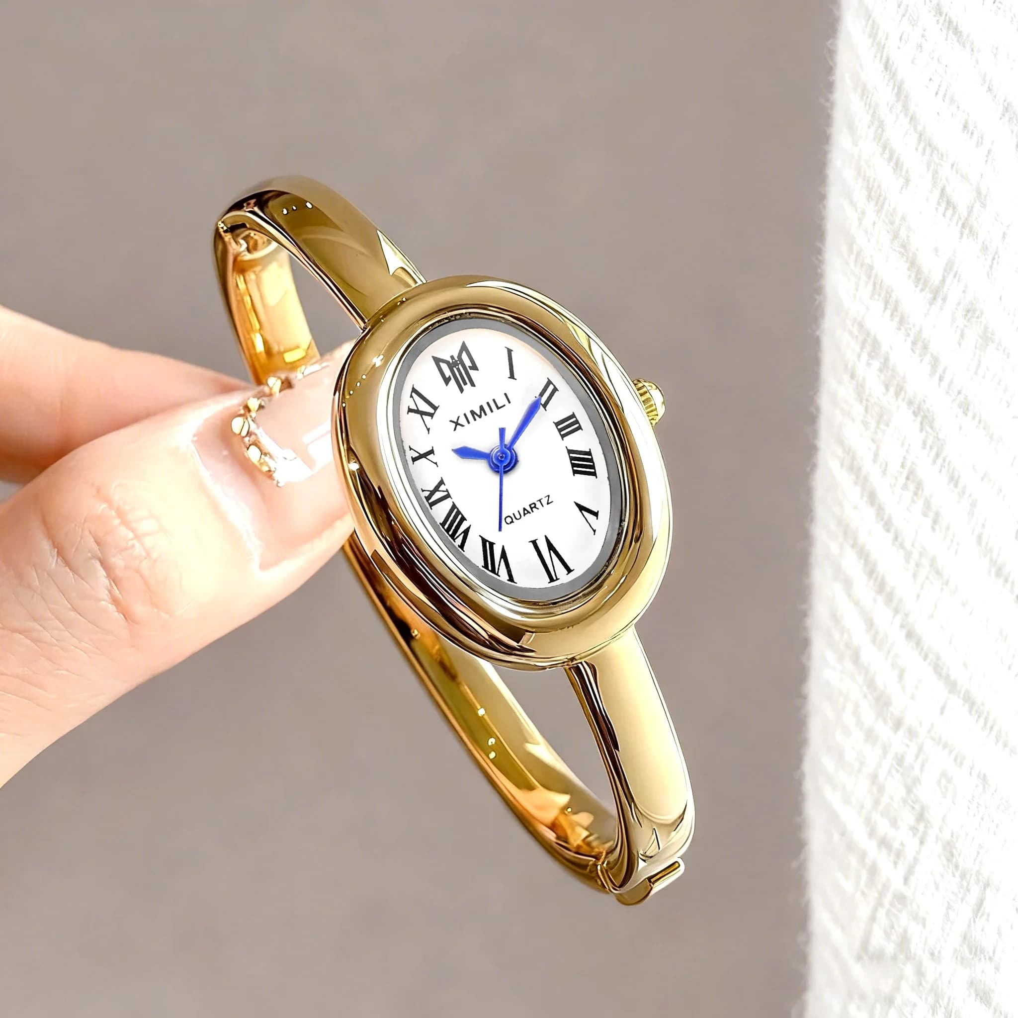 Elegant Oval Roma Dial Women Quartz Watch Fashion Bracelet Strap Ladies Wristwatch Reloj Mujer Girls Clock Gift
