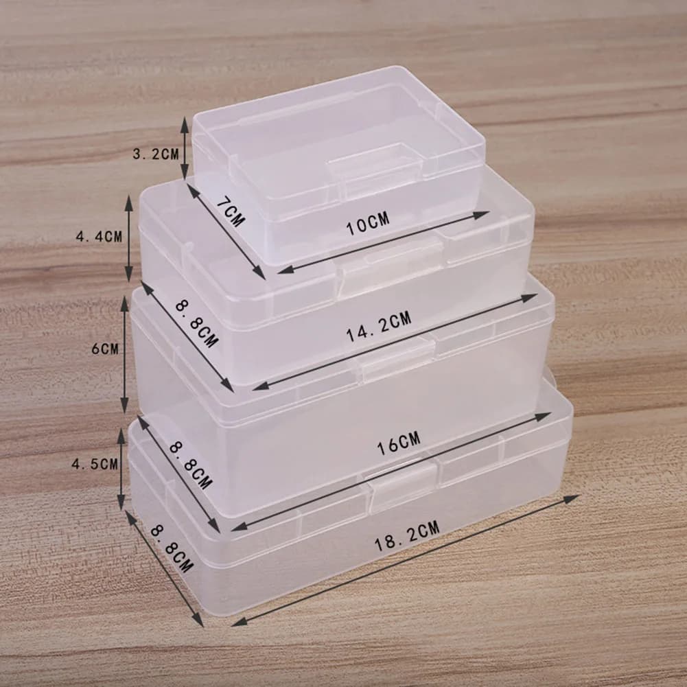Parti di Hardware per cosmetici in plastica trasparente custodia per gioielli contenitore scatola di imballaggio per orecchini anelli custodia per scatola