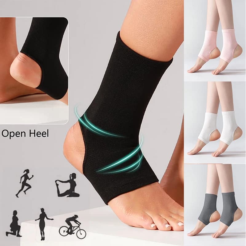 Nuovi Calzini a Compressione per Caviglia Traspiranti e Assorbenti, Calzini da Yoga Elastici, Supporto per Tendine di Achille, Calzini per Danza Latina, Protezioni per Caviglia per Esercizi