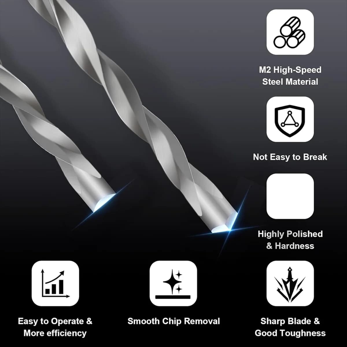 ABNJ 100pcs Drill Bits Set, 1/8 Inch Drywall Guide Point Cutting Bit Drywall Tools, Cutting Drywall for Use with Spiral Saw
