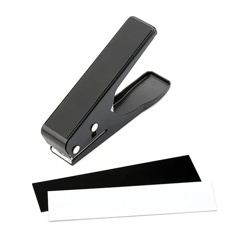 HOES-Guitar Pick Punch Pick Maker Guitar Pick Cutter With 2 Pick Strips Sheet For Guitar Pick Making Tool Durable Easy To Use Bl