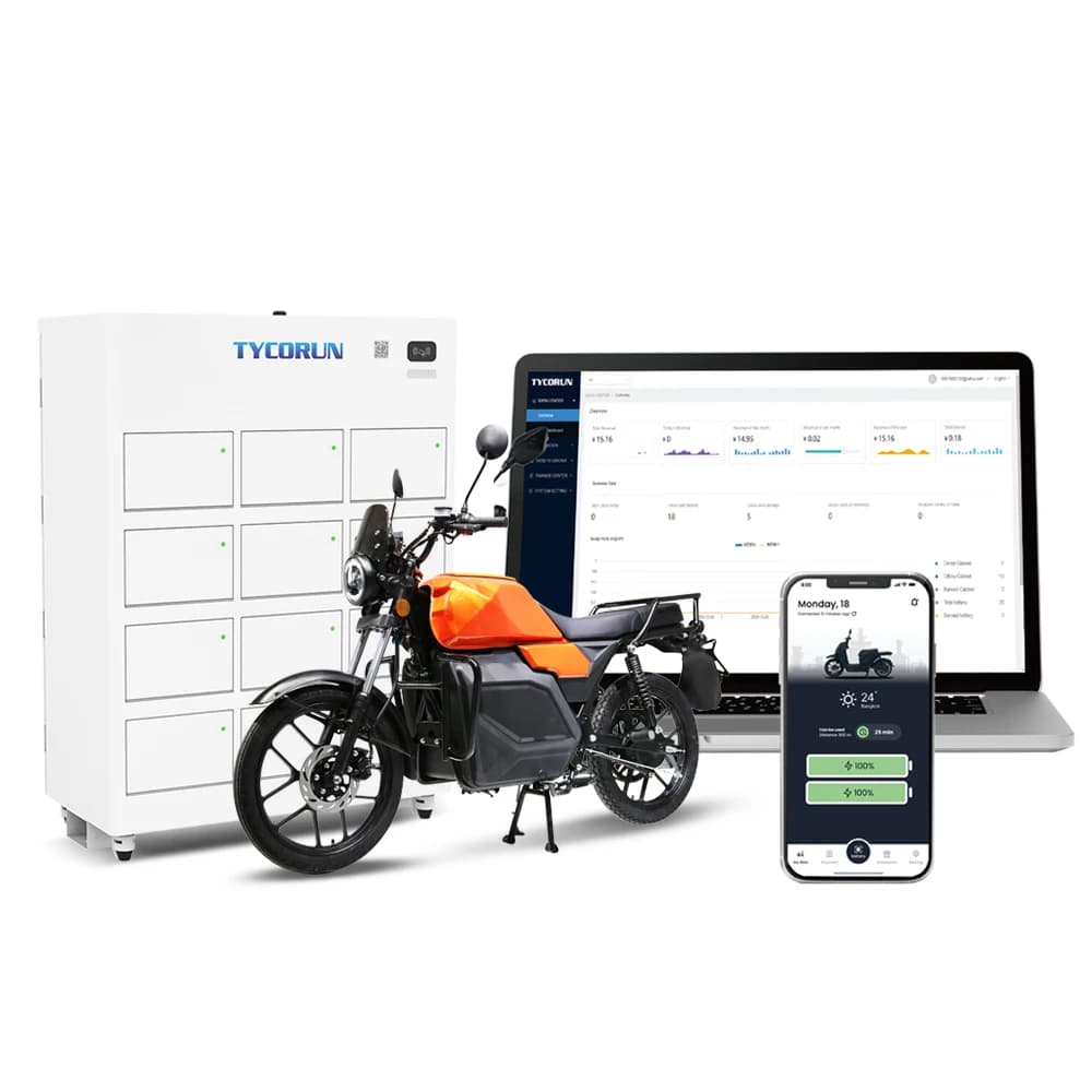 applicare toTycorun Stazione di scambio batteria per triciclo elettrico all'ingrosso e sistema di scambio batteria con caricabatteria di design