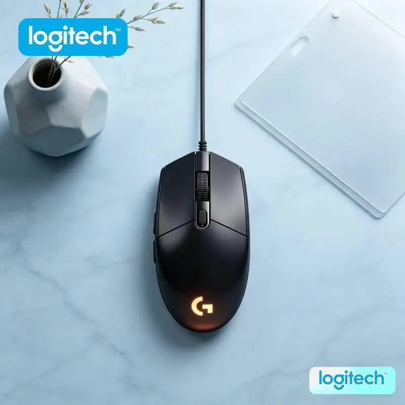Mouse da Gaming Logitech G203 con Sensore 8000 DPI, Illuminazione RGB Sincronizzata, 6 Pulsanti, Garanzia di 2 Anni, Compatibile con Windows, Mac, ChromeOS