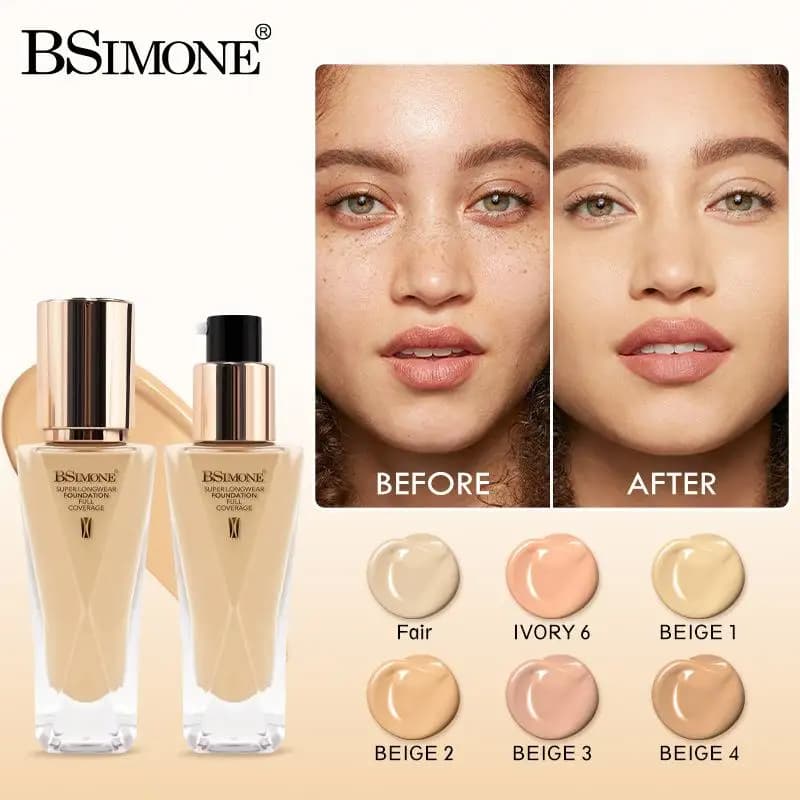 BSIMONE 30ml Liquid Background Corrector Long Life BB Cream Waterproof Pore Minimizer Lighting Duration for Dry Skin to Fat