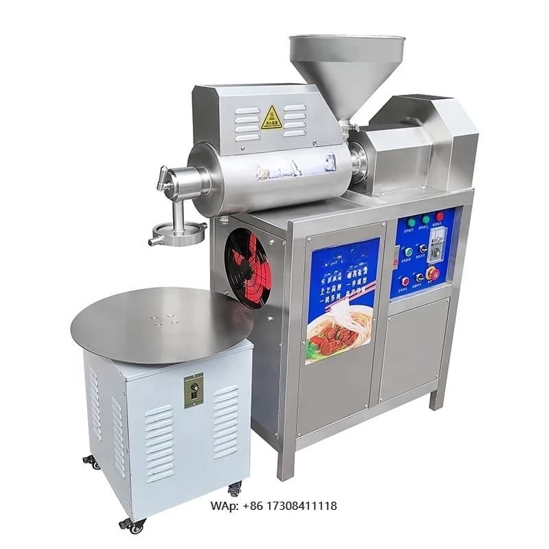 Macchina Automatica per la Produzione di Noodles di Riso/ Macchina Automatica per Pasta con Estrusore in Legno per Ristoranti 50-60kg/h XJT