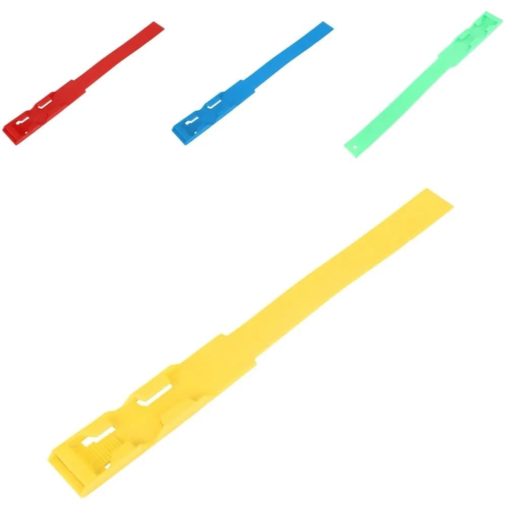 10 Pezzi Collari Identificativi in Plastica, Resistenti, Multicolore, Anelli Leggeri per Identificazione Bestiame