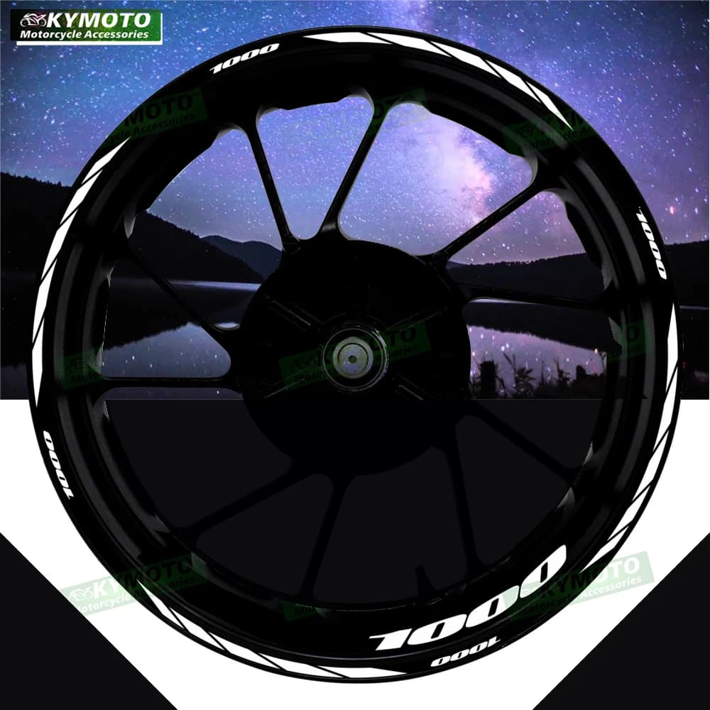 For GSX-S1000 GSX S1000 motorcycle accessories 17 inch front and rear wheel stickers fairing wheel stripe reflective decals