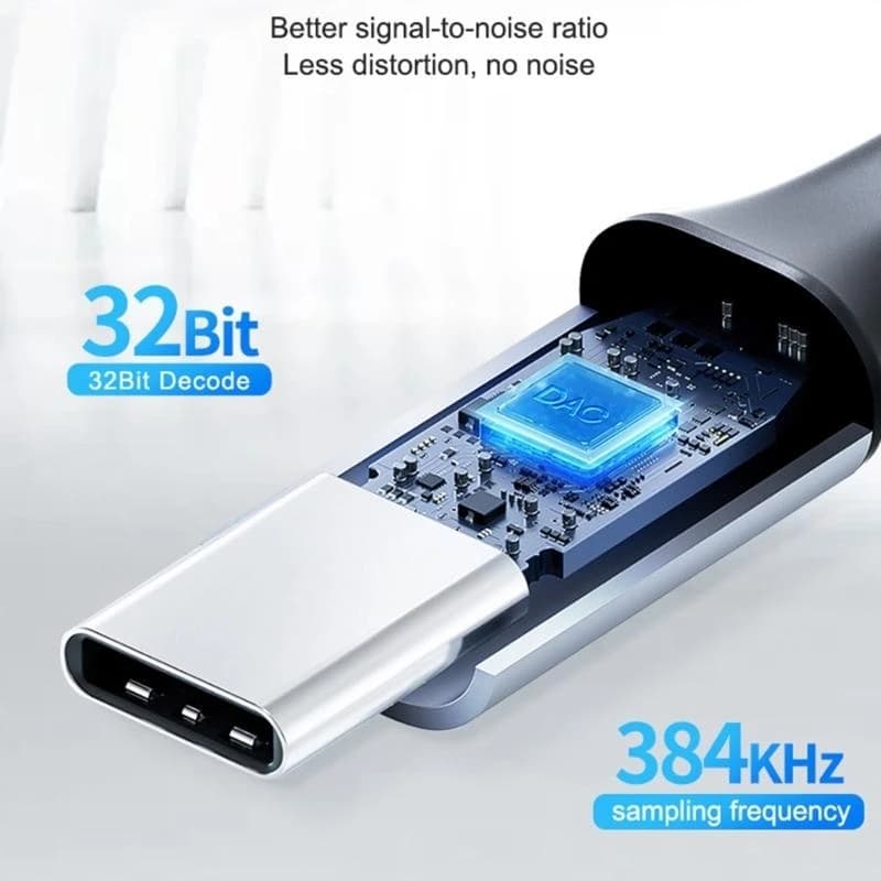 Cavo da USB C 3pin Cavo microfono femminile 32 bit/384khz Cording Digital Aux Registrazione