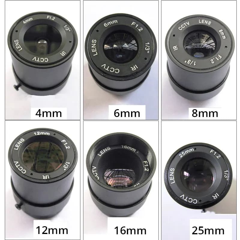 3MP Metal IR CS CCTV obiettivo analogico 6mm 8 mm16mm 25mm visione notturna rete fai da te obiettivo di sicurezza per la sorveglianza domestica