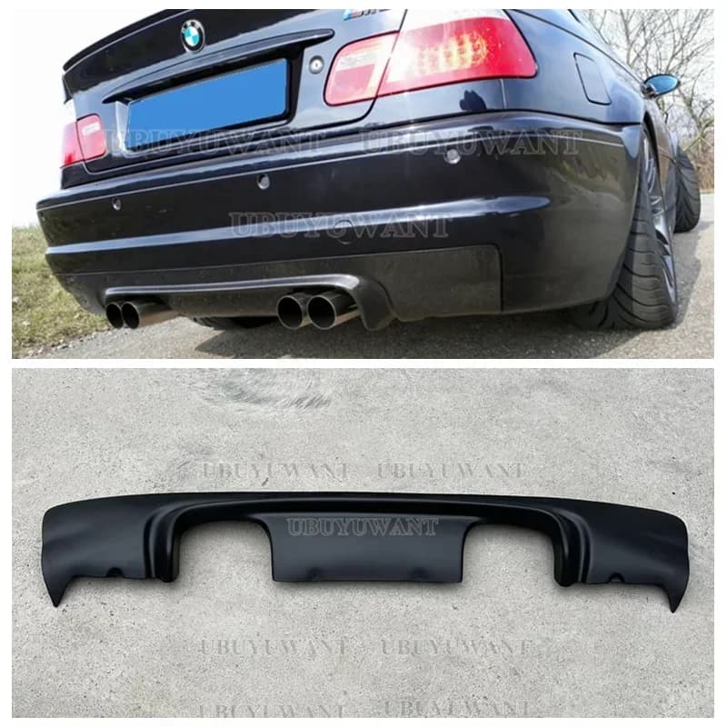 Rear Bumper Lip Spoiler Diffuser For BMW E46 ABS Car For 3 Series 318i 320i 325i 328i M3 1999-2004 Rear Diffuser Gloss Black