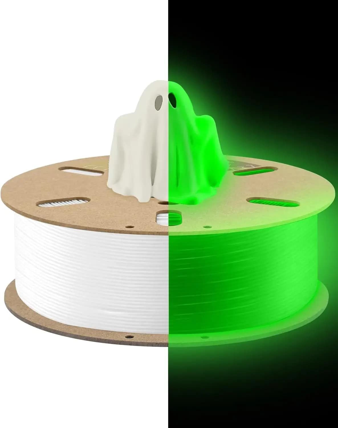 3D Printing Filament Luminous to Hole 1.75mm, PLA Luminous 1Kg, Dimensional Accuracy +/-0.02mm for FDM Printers