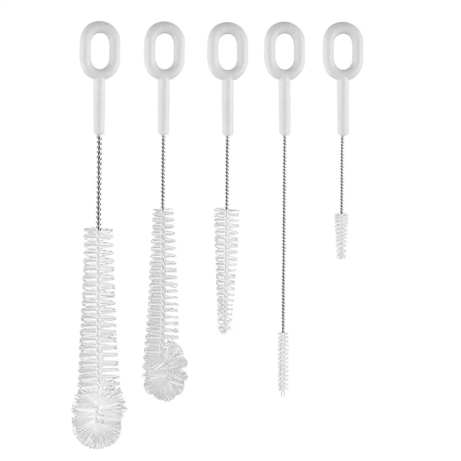 5pcs Water Bottle Brush Washing Cups Scrubber Tools Bottle Scrubber Brush for Cleaning for Lids Straws Nipple Breast Pumps