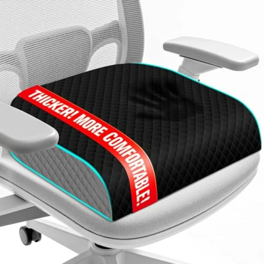 Cuscino per Sedia da Ufficio, Cuscini in Memory Foam, Cuscino per Sedile Auto per Lunghe Sedute, Cuscino per Sedia da Scrivania per Alleviare la Pressione