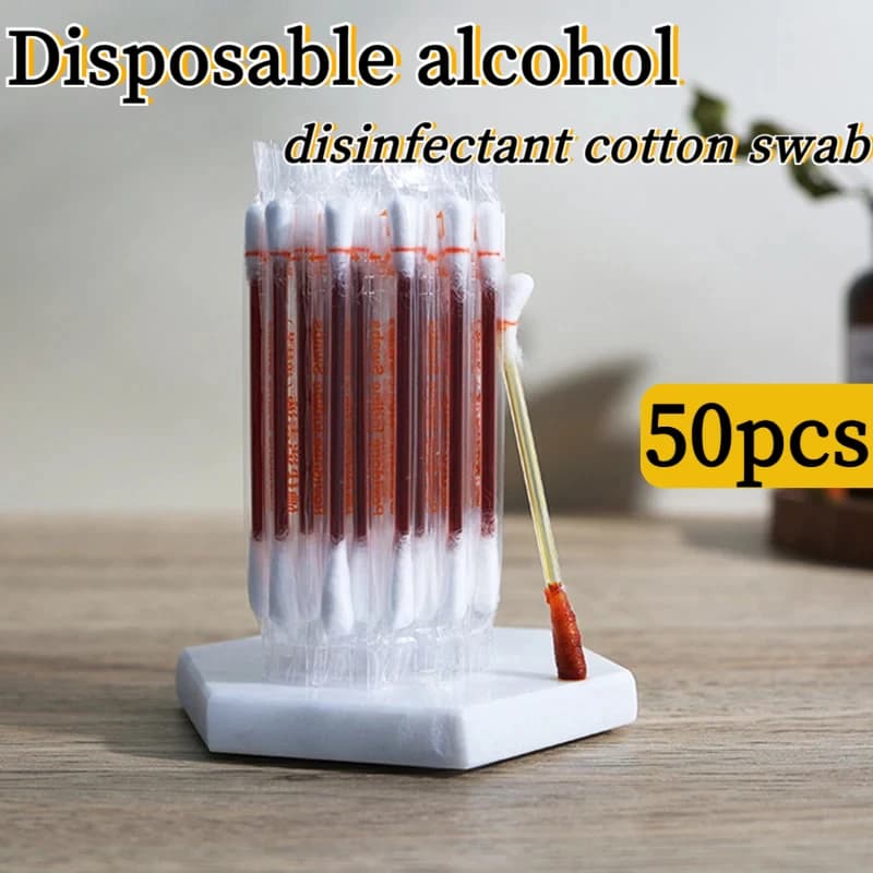 Disposable Medical Iodine Cotton Stick Iodine Disinfected Cotton Swab Cleaning Care Wound Cotton Swabs Aid First Aid Kit Supplie
