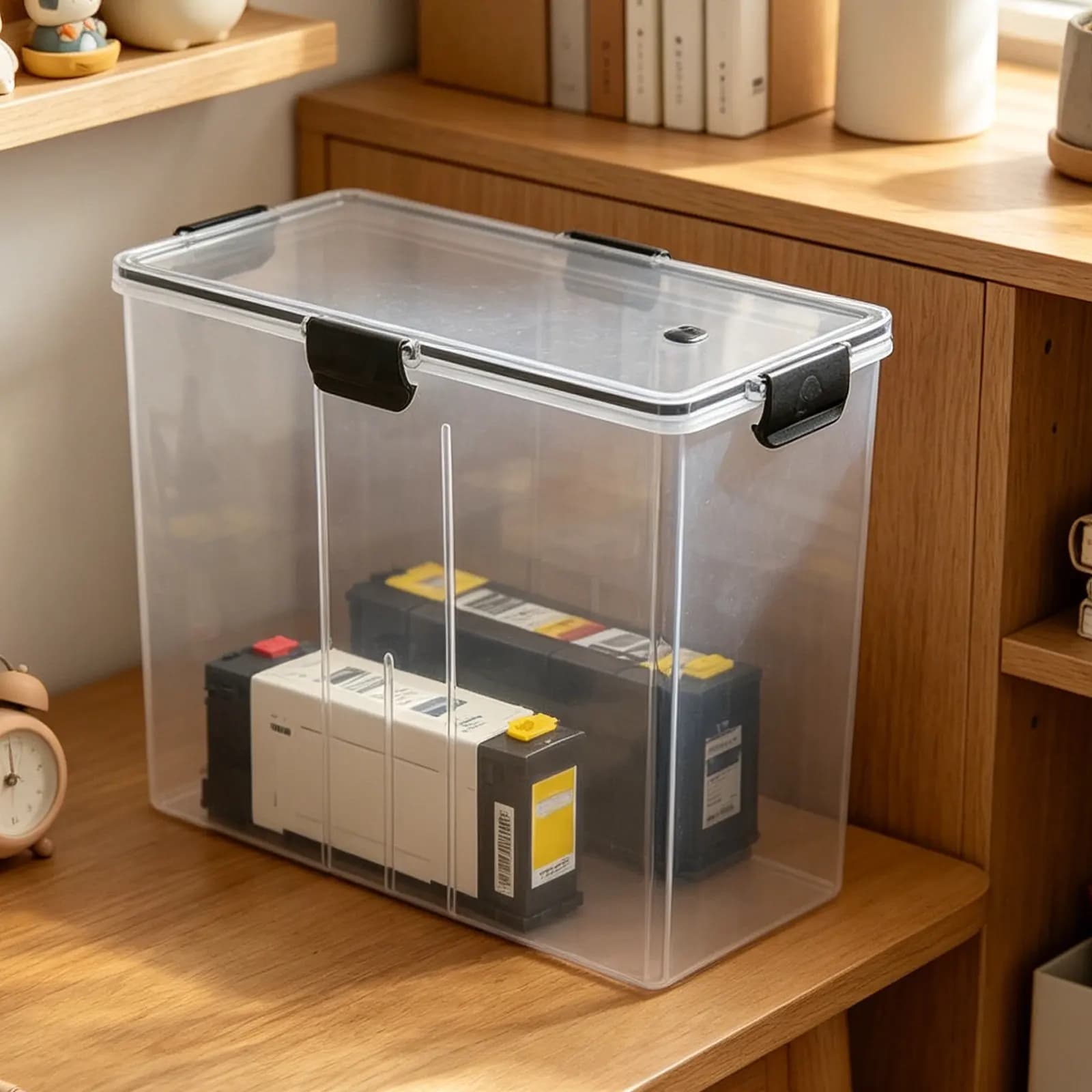 Filament Dry Storage Box with Hygrometer for Pla ABS Petg Tpu Nylon 3D Printer Filament Moisture Proof Dryer Box Temperature