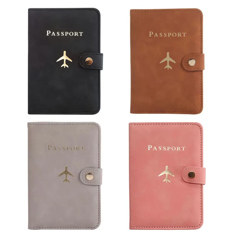 Custodia per porta passaporto in pelle custodia impermeabile per porta carte di credito da viaggio custodia per passaporto libro per passaporto per donna/uomo