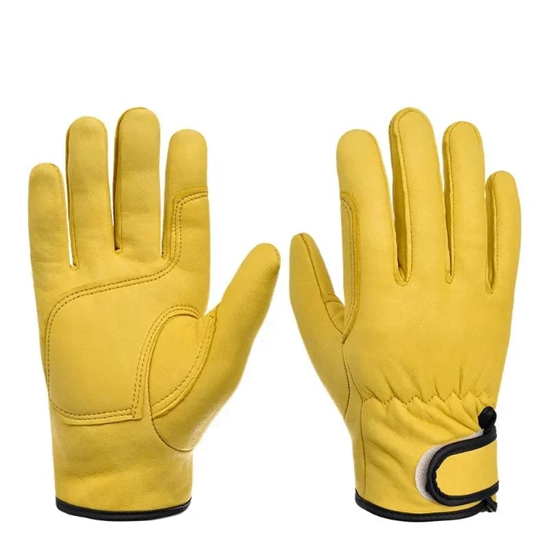 Guanti da lavoro in pelle di pecora lavoratori lavoro saldatura protezione di sicurezza giardino sport moto conducente guanti resistenti all'usura