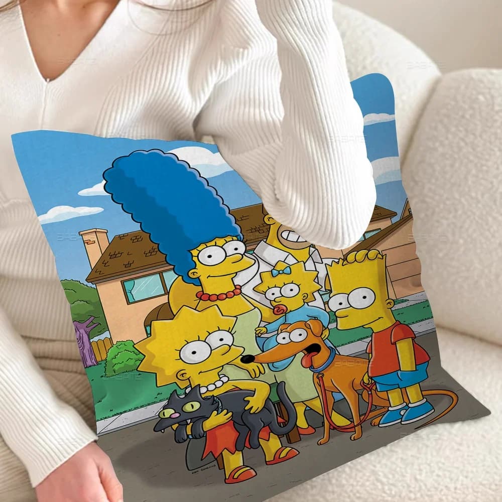Cartoon Anime S-Simpsons Federa toon Regalo Fodera per cuscino Camera da letto Casa Divano Sedia Sedile Decor federa