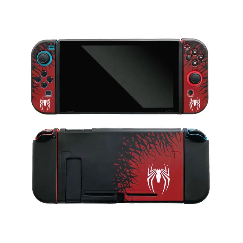 Custodia a tema Spider per Nintendo Switch Oled Joy Con Controller Shell Kawaii Custodia protettiva morbida in silicone TPU