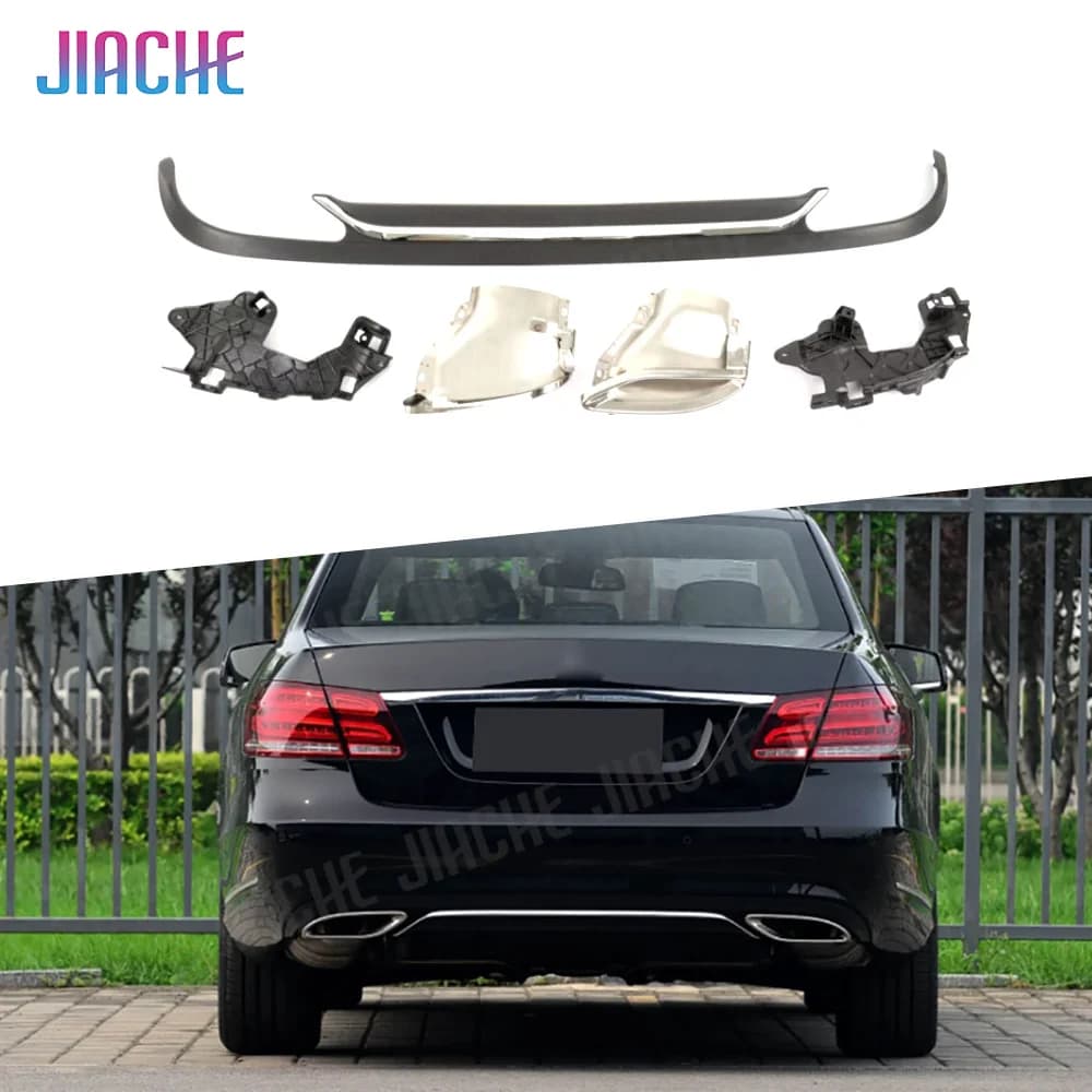 Diffusore paraurti posteriore JIACHE per Mercedes Benz Classe E W212 modello standard 2013-2016 con terminali di scarico