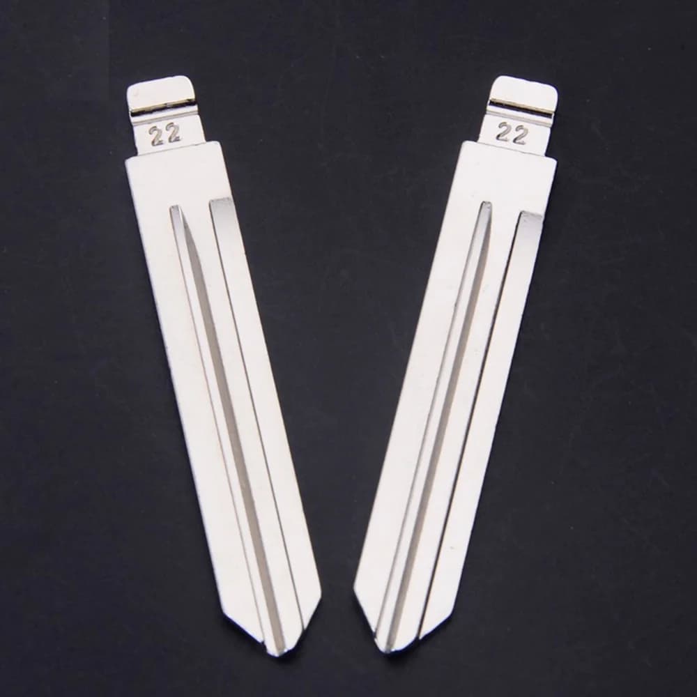 Steady 10Pcs/Lot NO.22 NSN14 Metal Blank Uncut Flip KD/VVDI Remote Key Blade For Nissan TIIDA Renault Subaru Infiniti
