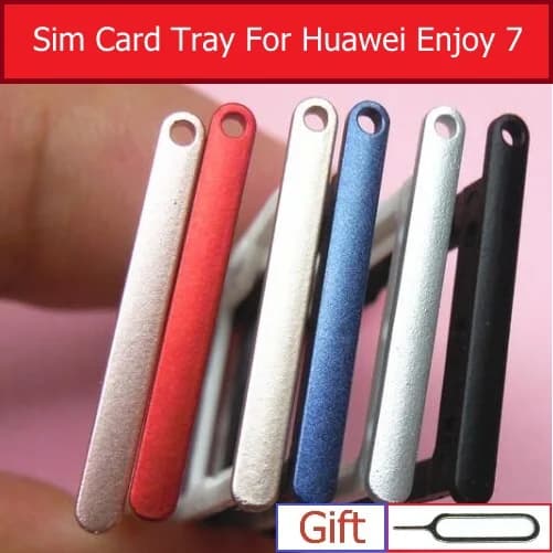 Vassoio SIM e scheda per Huawei Enjoy 7 SLA-AL00 Parti di riparazione di ricambio per adattatore per supporto connettore scheda SIM e memoria