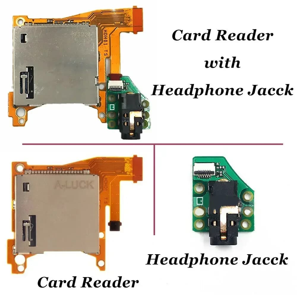 Per Nintendo Switch Lite Lettore di slot per cartuccia di carte da gioco Sostituisci jack per cuffie
