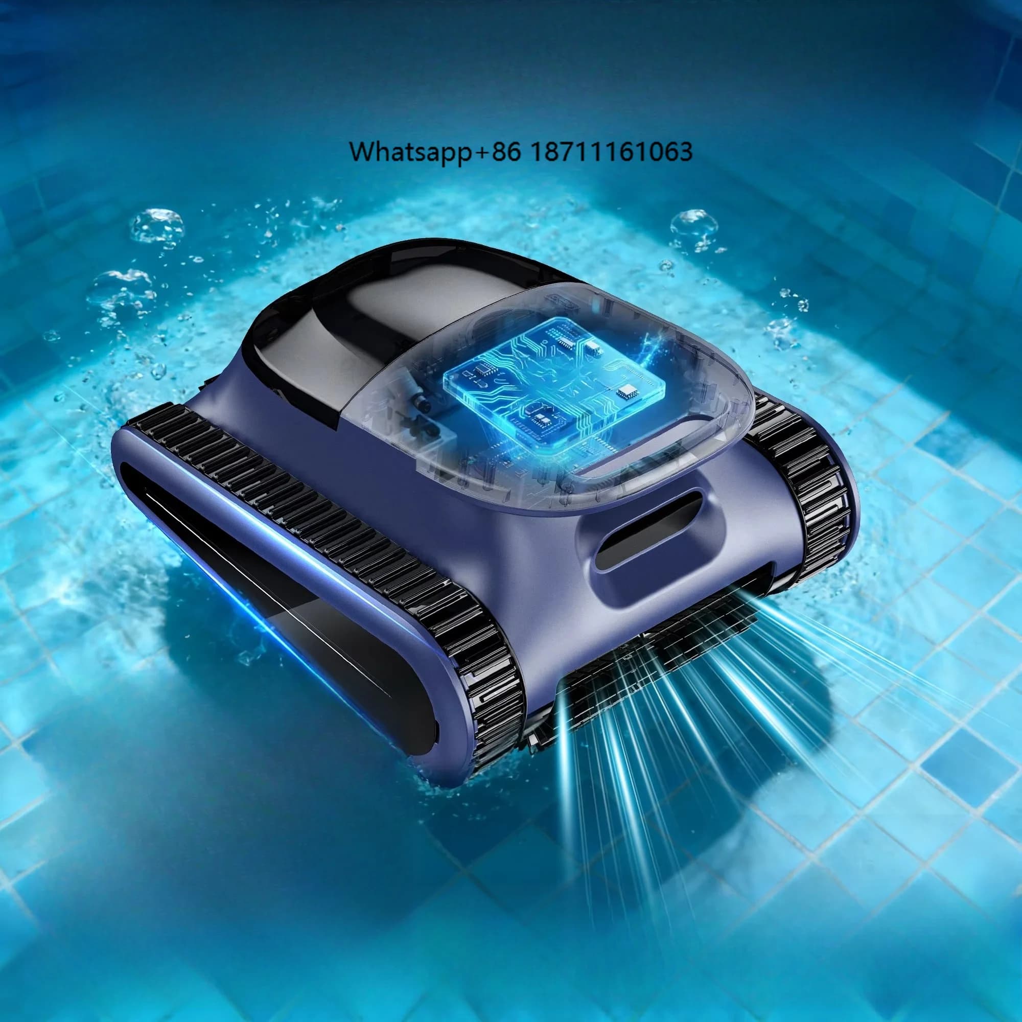 Automatic Pool Cleaning Robot Cordless Robotic Pool Vacuum Cleaner Floor Wall Scrubber Overseas Warehouse