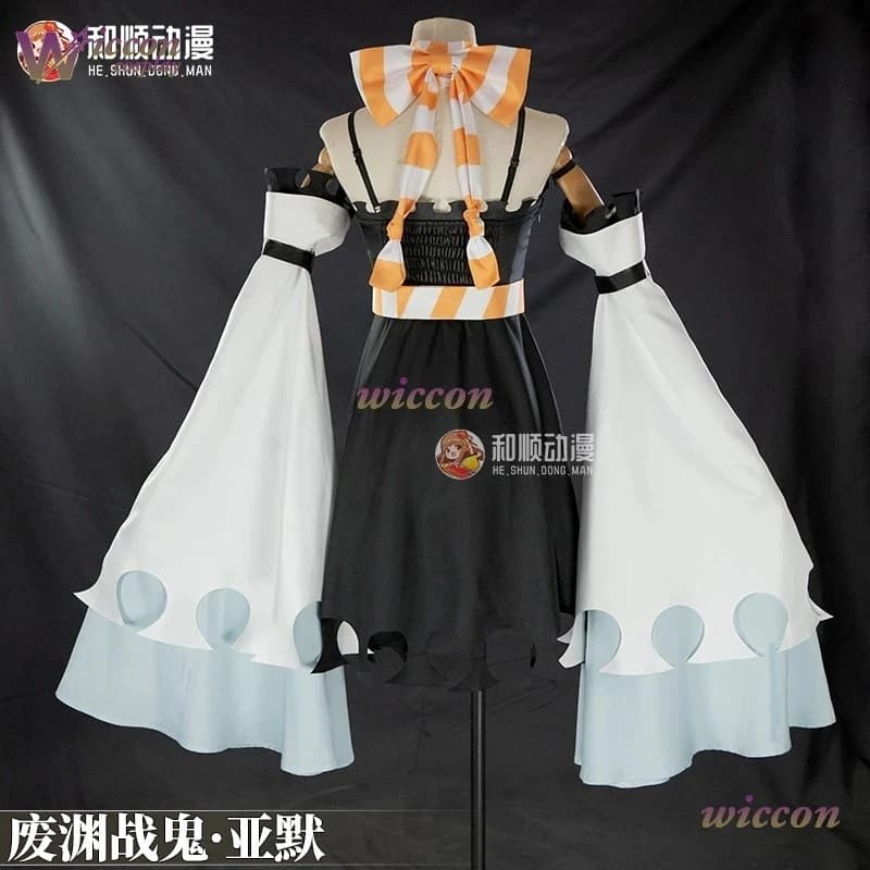 6'h\b/5;e,8\v,5/Amo Empool Cosplay Costume Tattoo Stickers Anime Gachiakuta Dress Uniform Cleaners Carnival Halloween d;5'b\7/m'