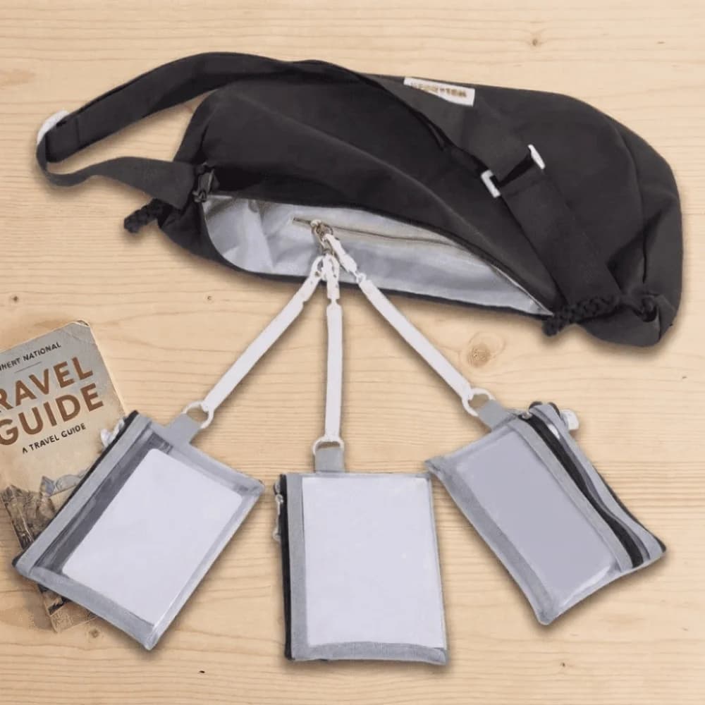 Coin Purses Mesh Passport Holder Clear Zipper Closure Card Holder Multi-Purpose Anti-theft Spring Lock Small Pouch Travel