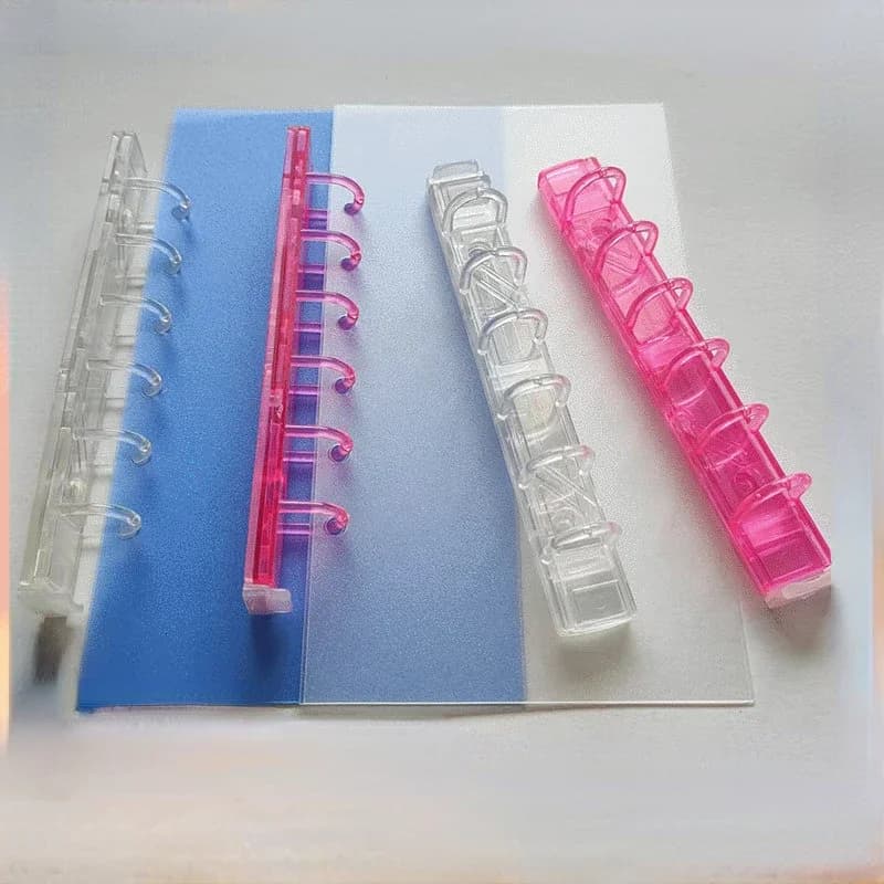 A7 Binder 6 fori Clip Notebook fogli mobili raccoglitore di plastica anelli Clip di cancelleria anelli di rilegatura ricetta Classeur Budget Binder