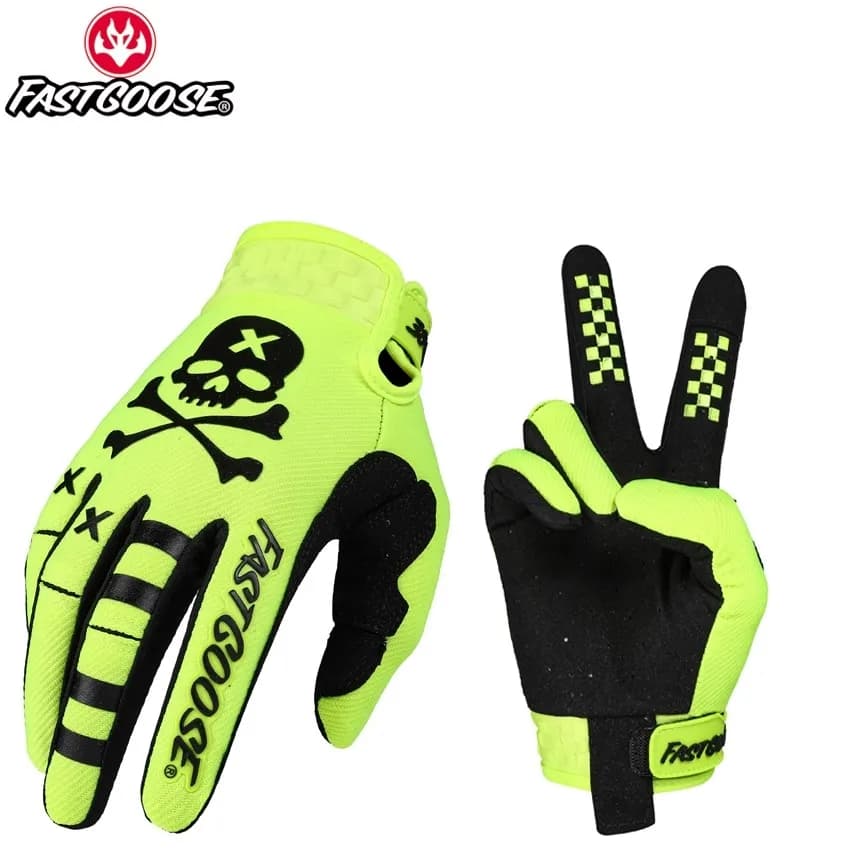 Nuovi guanti da corsa per moto da mountain bike Mtb Guanti da motocross MX Guanti da ciclismo a dita intere Accessori bici E