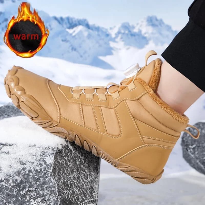 Nuovi stivali da neve invernali genitore-figlio Scarpe in cotone a piedi nudi Stivaletti impermeabili per esterni antiscivolo caldi e casual per ragazzi e ragazze