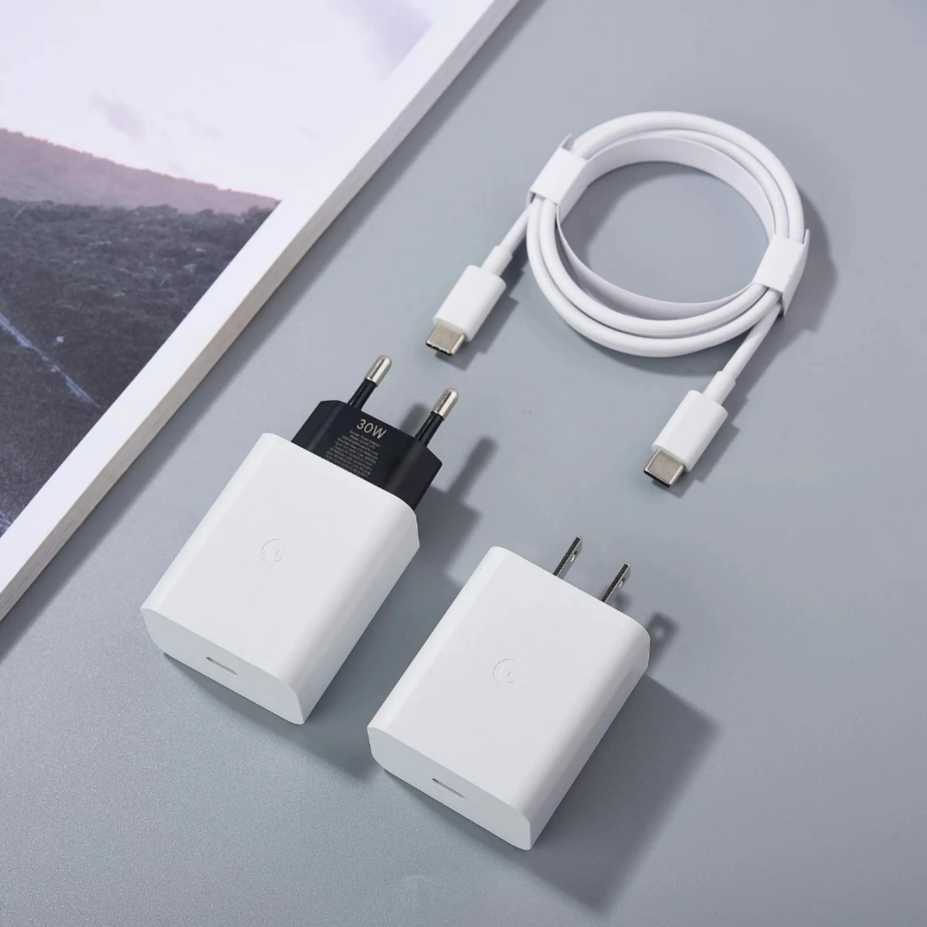 30W Charger EU US Plug For Google Pixel 9 Pro XL 9A 8A 7A 6A 9 8 7 6 5 Pro Fast Wall Charging Adapter Compatible With
