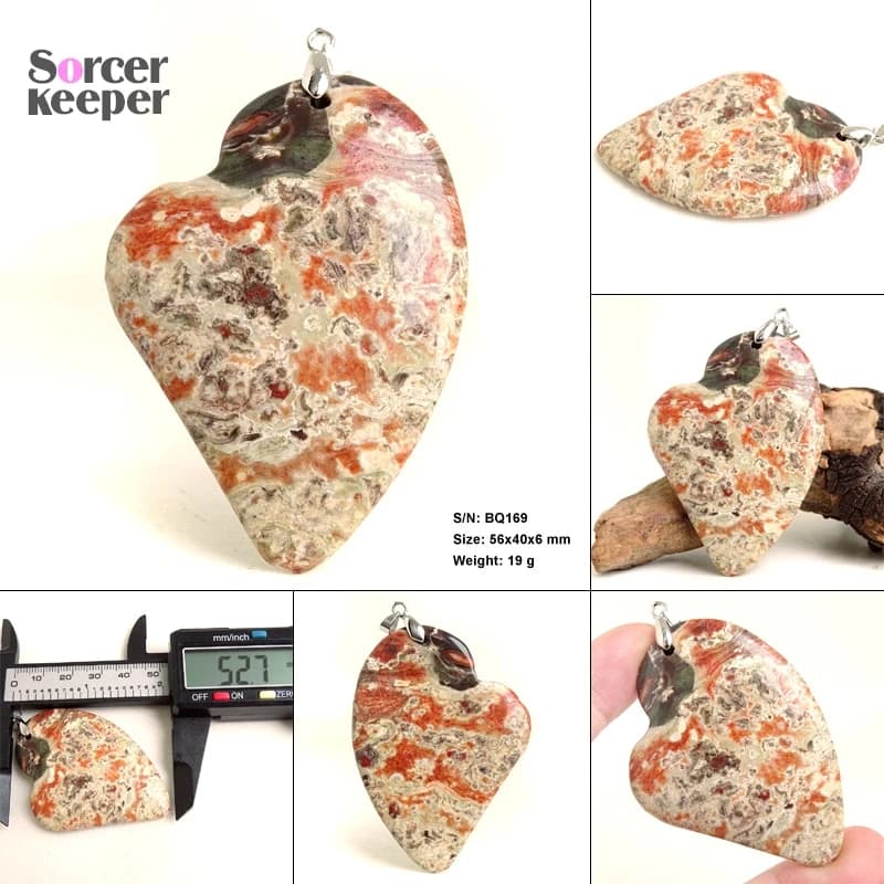 Women's & Men's Fashion Jewelry Pendants Necklaces With Chain Wholesale Natural Green KAMBABA Gem Stone for Jewelry Making BQ187