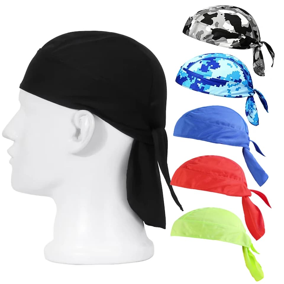 Bicycle Headband Sweat-wicking Cap Cycling Headscarf Quick-dry Sun-Protective Hat Head Scarf for Outdoor Cycling Sport Bandana
