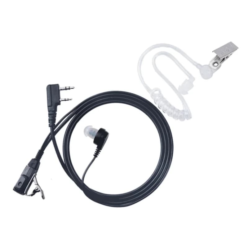 Cuffie con tubo acustico ad aria per Baofeng, walkie-talkie radio, auricolari con porta K, PTT con microfono per auricolari di protezione UV-5R 888S, 1