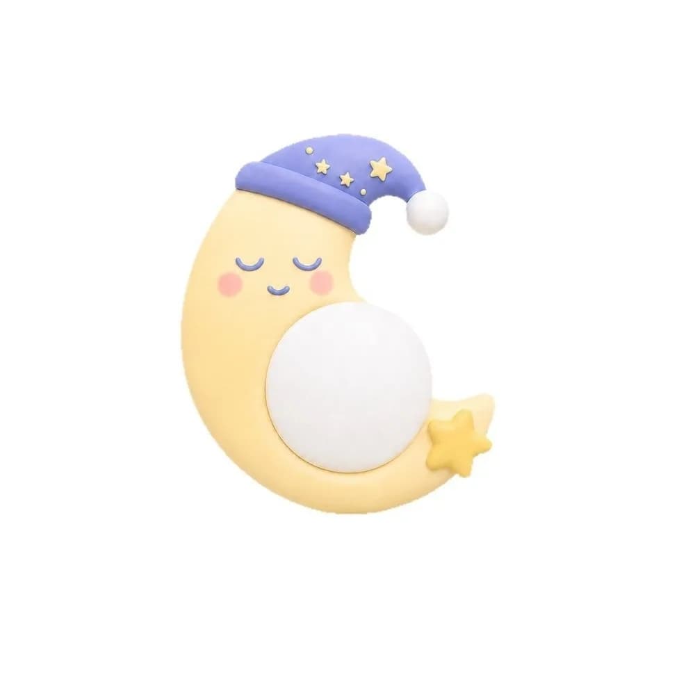 Soft PVC Door Stopper Bumper Self Adhesive 12mm Thick Wall Protector Bumper Silent Shock Absorption Moon Star Cloud Astronaut