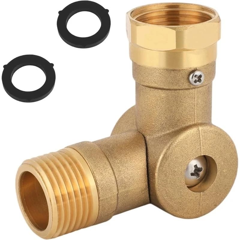 WORTHOWN-3/4" Brass Garden Hose Swivel Connector(180°& 360°), Leak-Proof Anti-Tangling Water Hose Adapter Spigot