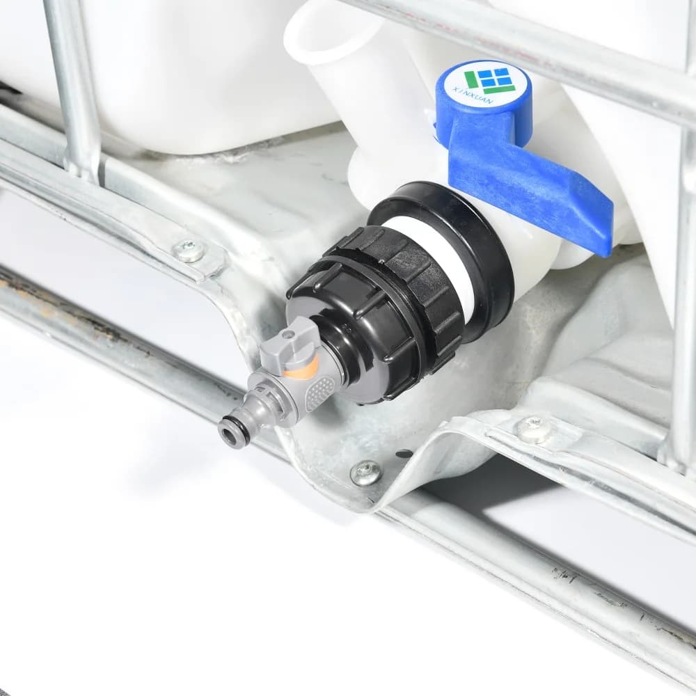 1Set IBC Tote Valve Flexible Tube Connector S60x6 Thread Tap Adapter for 264Gal Rain Bar Standard USA/EU Garden Irrigation Tank