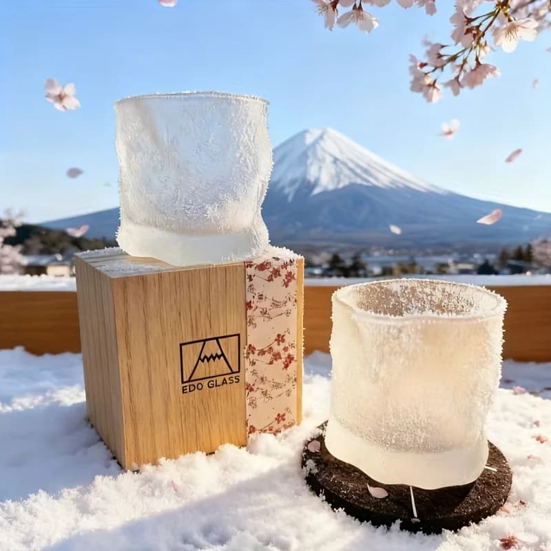 Bicchiere da whisky stropicciato, Bicchiere da cognac, Boccale da birra, Bicchiere da whisky in cristallo irregolare, Articoli in vetro artistico giapponese, Bicchieri da degustazione di vino
