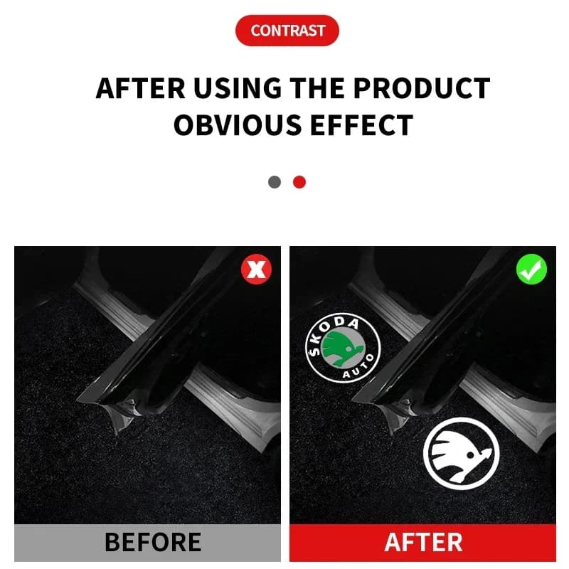 Adesivo per Auto 2025 Nuovo 2pz Proiettore LED Logo Fantasma Lampada Auto Luci di Benvenuto per Portiera Auto per Skoda Superb Octavia