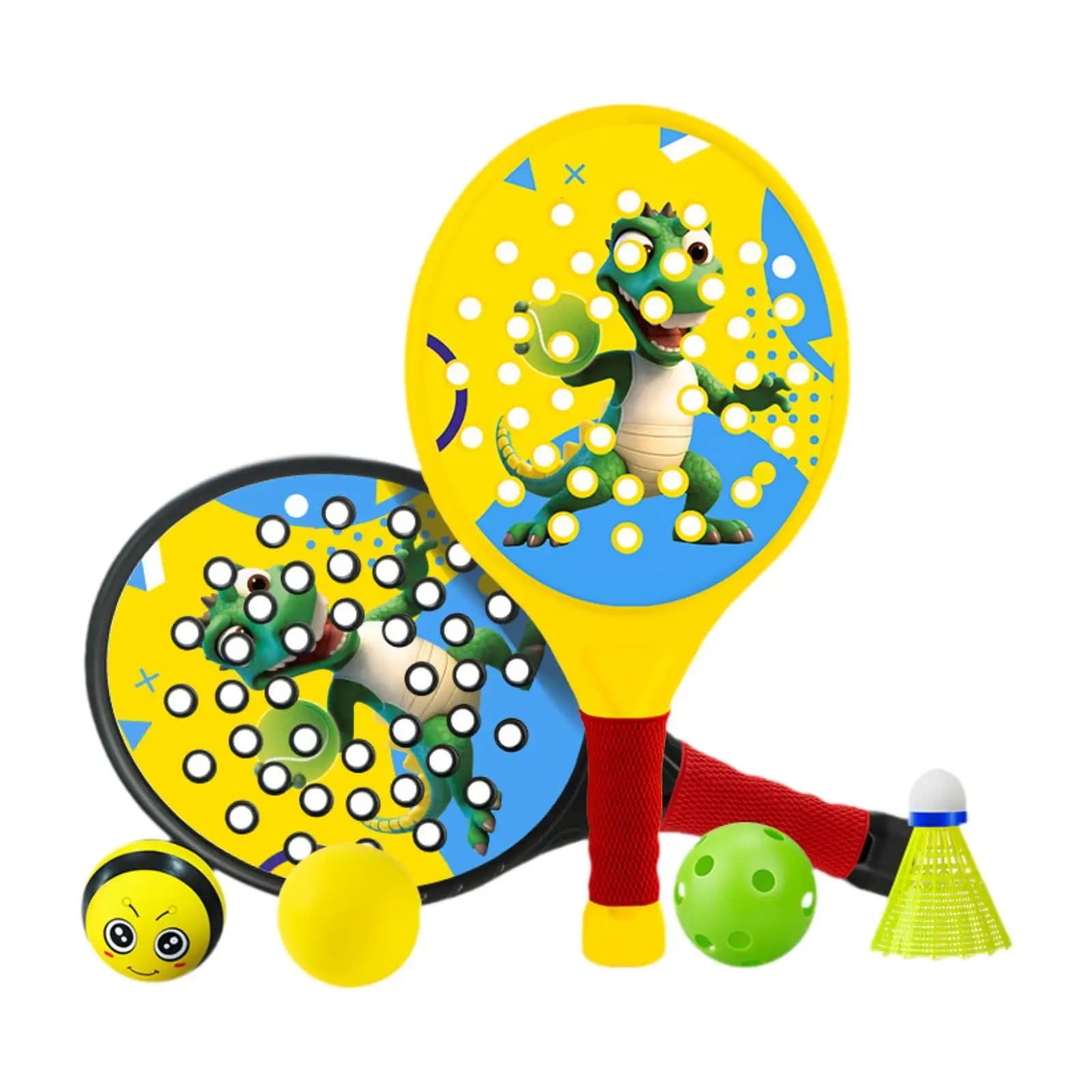 Padel racks: comfortable, lightweight, for training, with anti-slip handle and balls, ideal for games, parties, sports in the garden and courtyard