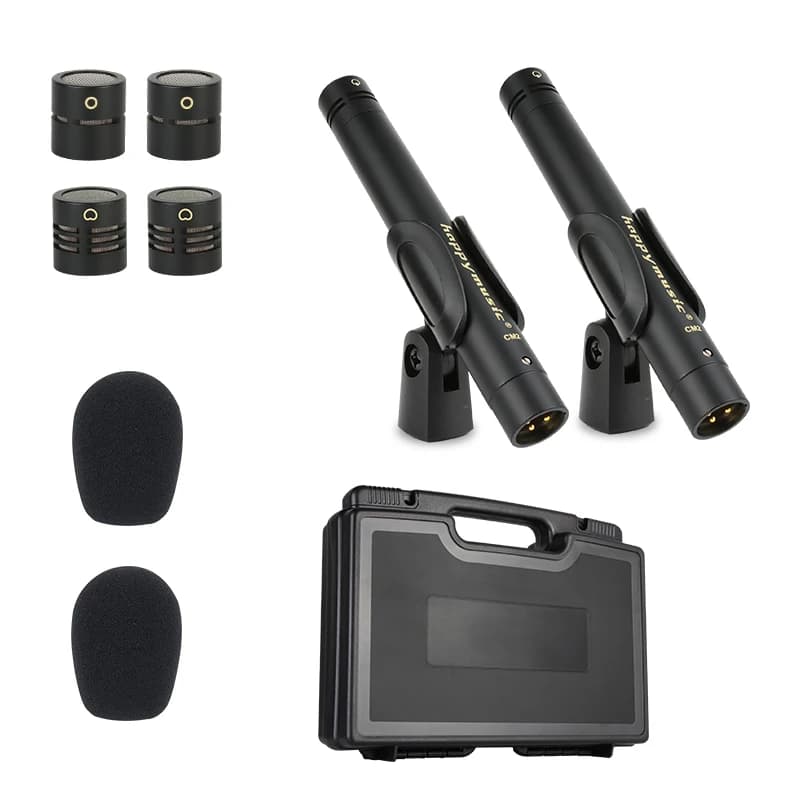 CM2 microfono a condensatore con registrazione a diaframma piccolo microfono portatile cardioide per strumenti musicali pickup Stereo per chitarra per pianoforte